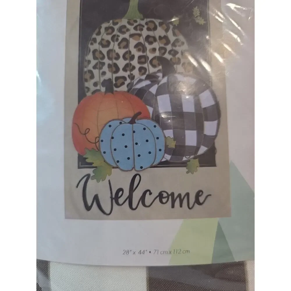 Mixed Print Pumpkins House Flag 28